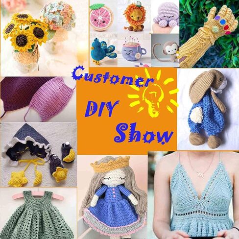 9 قطع من خطافات الكروشيه المتدرجة اللون خطاف مجموعة إبر الحياكة مع مقبض ناعم ملون in Kuwait