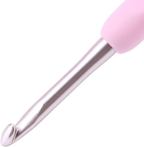 9 قطع من خطافات الكروشيه المتدرجة اللون خطاف مجموعة إبر الحياكة مع مقبض ناعم ملون in Kuwait