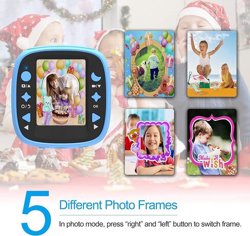 Kids Action Camera Waterproof Video Digital Children Cam 1080P HD Sports Camera Camcorder for Boys Girls, Build-in 4Games, 32GB SD Card (Pink) in Kuwait