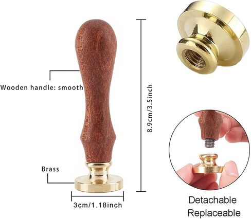 CRASPIRE Fox Wax Seal Stamp Tree of Life Sealing Wax Stamps Moon 30mm Retro Vintage Removable Brass Stamp Head with Wood Handle for Wedding Invitations Halloween Christmas Thanksgiving Gift Packing in Kuwait