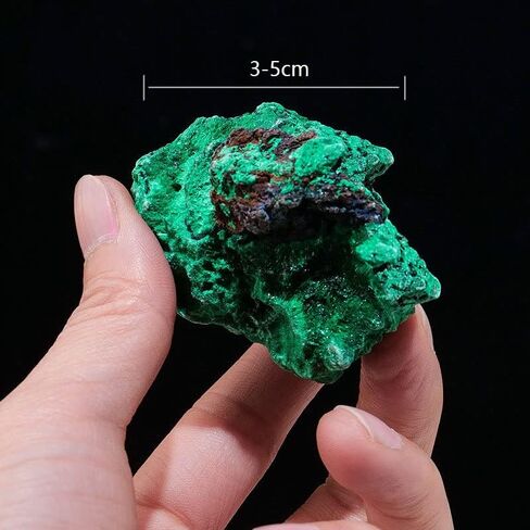 MuYu Art أحجار الملاكيت الخضراء الخام الطبيعية الكبيرة صخور الملكيت الخام كريستال كوارتز ديكور المنزل 0.45 رطل (200 جم) in Kuwait