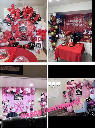 Mickey Mouse Birthday Party Decorations, Mickey Mouse Party Supplies Set for Girl’s/Boy’s with Balloons Garland kit, Mickey Mouse Backdrop 7x5ft, Mickey Mouse Foil Balloons in Saudi Arabia