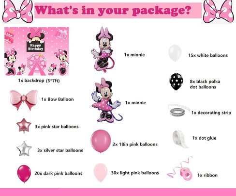 Mickey Mouse Birthday Party Decorations, Mickey Mouse Party Supplies Set for Girl’s/Boy’s with Balloons Garland kit, Mickey Mouse Backdrop 7x5ft, Mickey Mouse Foil Balloons in Saudi Arabia