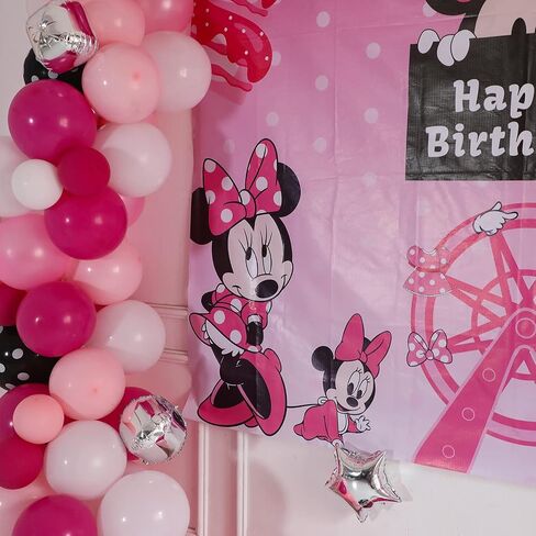 Mickey Mouse Birthday Party Decorations, Mickey Mouse Party Supplies Set for Girl’s/Boy’s with Balloons Garland kit, Mickey Mouse Backdrop 7x5ft, Mickey Mouse Foil Balloons in Saudi Arabia