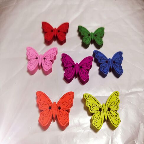 DAWN FLAME 120 قطعة من الأزرار الخشبية المتنوعة وفتحتين و12 شكلاً مختلطًا من القماش للخياطة الفنية ومجموعة لوازم الحرف اليدوية مع صندوق تخزين (12 متنوعة) in Kuwait