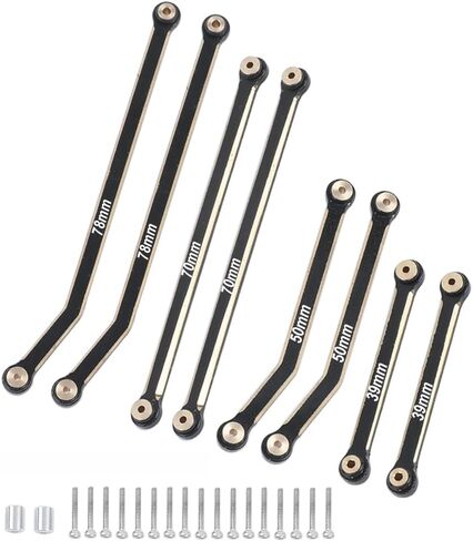RZXYLRC Heavy Brass High Clearance Links Chassis Rod Set for 1/24 RC Crawler SCX24 Jeep Gladiator AXI00005 Upgrade Parts in Saudi Arabia