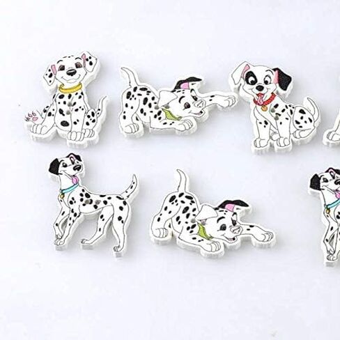 AKOAK Color Dog Shape 2-Hole Wood Print Sewing Button, Garment Decoration Button, for Sewing and Crafting, Pack of 50 (Mixed Colors) in Saudi Arabia