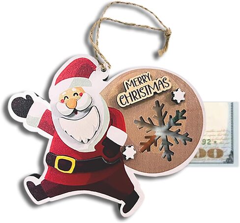 حاملات أموال خشبية لهدايا عيد الميلاد 2023 حامل أموال عيد الميلاد حديثًا للهدايا النقدية بطاقات نقود خشبية مصنوعة يدويًا لعيد الميلاد حامل أموال فريد للهدايا النقدية in Kuwait