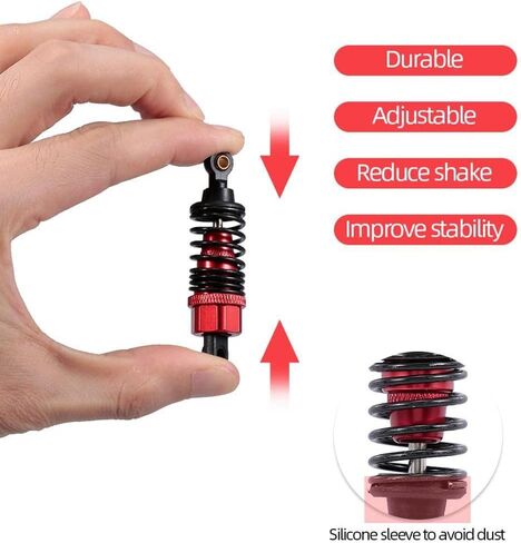 الألومنيوم النفط مليئة RC امتصاص الصدمات المثبط ل Tamiya TT01 Mf-01x 1/10 RC سيارة ترقية أجزاء 4 قطعة/المجموعة (الأزرق الداكن) in Kuwait