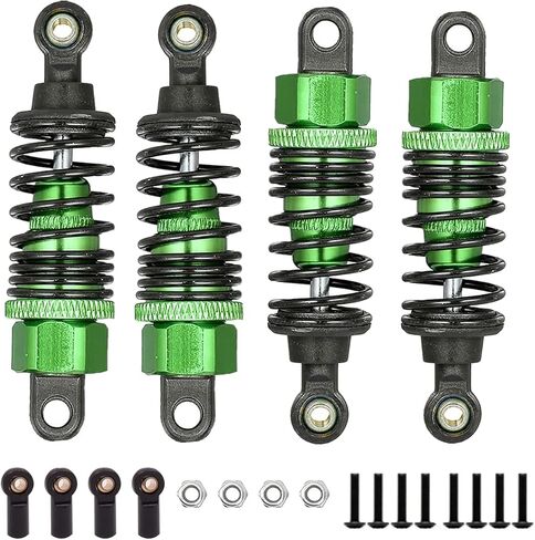الألومنيوم النفط مليئة RC امتصاص الصدمات المثبط ل Tamiya TT01 Mf-01x 1/10 RC سيارة ترقية أجزاء 4 قطعة/المجموعة (الأزرق الداكن) in Kuwait