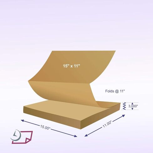 NextDayLabels - Void Fill Kraft Paper, Ideal for Packing, Case of 250 Ft., 15 x 11, 30# Brown Paper, Fan-Folded, Compact, Eco-Friendly (15" x 3,000") in Saudi Arabia
