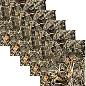 Camo Self Adhesive Backed Vinyl Sheets 12" x 12" Camouflage Permanent Assorted Vinyl Works with Craft Cutters - 5 Pack (Realistic Hay Camowraps) in Kuwait