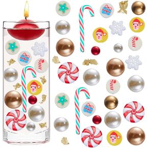 SUNNYCLUE 10000+Pcs Wedding Vase Filler Beads Pink Valentine's Day Vase Fillers Floating Imitation Pearl Bead Heart Beads Valentine Candles Red Heart Pieces Glitter Centerpiece Beads for Home Decor