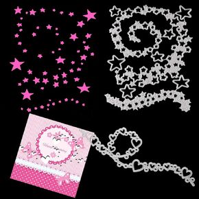 قوالب معدنية من OOTSR، قطعتا استنسلات لقلب الحب ونجوم يموت ، قالب نقش من الصلب الكربوني لصناعة البطاقات اليدوية/ تزيين الصورة/دفتر القصاصات الورقية in Kuwait