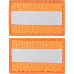 GYGYL 2 Pieces Reflective Safety Patch, Hook and Loop Fastener Safety Patches for Night Sportsperson, Worker, Hiker, Dog Vest, Firefighter Rescue Police-Blue