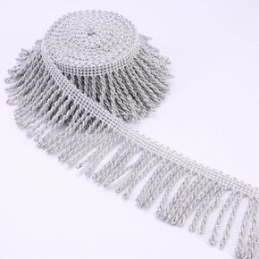 Bullion Gold Fringe Trim 3 Yards Glitter Fringe Tassel Trim Chainette Sewing Lace for DIY Crafts & Home Decoration