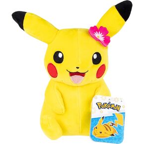 Pokémon 8" Pikachu with Flower Plush - Officially Licensed - Quality & Soft Stuffed Animal Toy - Add Pikachu to Your Collection! - Great Gift for Kids, Boys, Girls & Fans of Pokemon in Kuwait