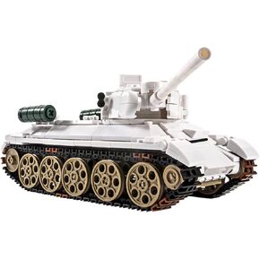 داهونبا مكعبات بناء جيش الدبابة البيضاء T-34 (518 قطعة)، نموذج المجموعة التاريخية العسكرية WW2 مع 2 مجسم جندي، هدايا العاب للاطفال والكبار. in Kuwait