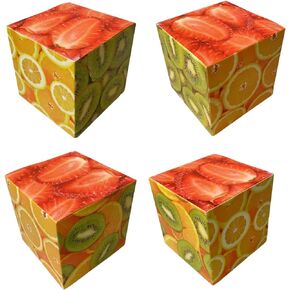 20 Pack Fruit Themed Party SuppliesBoxes 5"x5"x5" Twotti Fruit Paper Gift Boxes Square Decorations Boxes for Kids Birthday Baby Shower Party Celebrations …