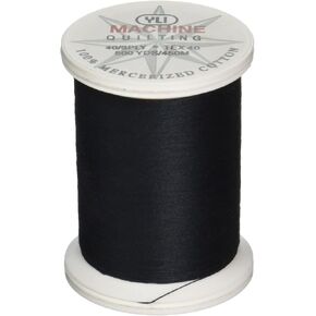 YLI 24450-BLK 3-Ply 40wt T-40 خيط اللحف القطني المتنوع، 500 ياردة، أسود in Kuwait