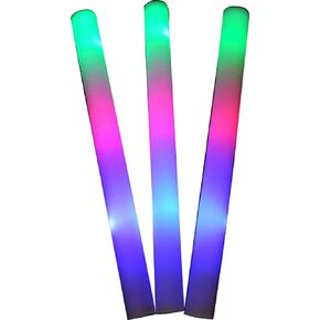 YMCtoys LED Light Up Foam Sticks Three Modes Color Changing Glow Party Supplies for Halloween, Raves, Concert (100 Pack) in Kuwait
