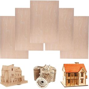 5 قطع أوراق الزيزفون ، أوراق خشب رقائقي رقيقة للحرف اليدوية، 300x200x1.5 مم in Kuwait