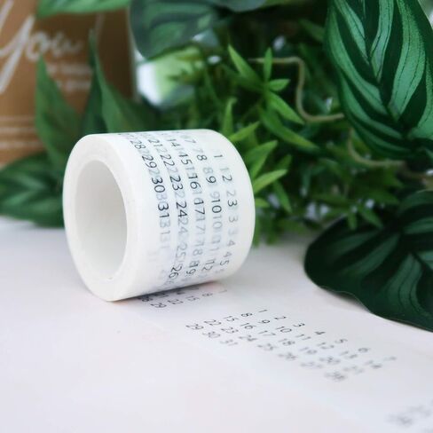 Crafty Giraffe Co. Calendar Washi Tape Set - 4 Sizes 35mm 15mm 10mm 5mm, Decorative Patterned Masking Tape for Arts Crafts Bullet Journal & Planner (Set of 8) in Saudi Arabia
