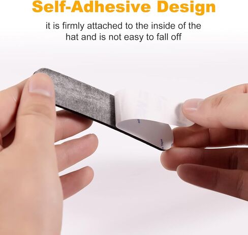 YITESHI 40 Pcs Hat Sizer Reducer Insert, Foam Cap Sizing Strip Tape to Make Fit Smaller, Self Adhesive for Hat Cap, Black and White in Kuwait