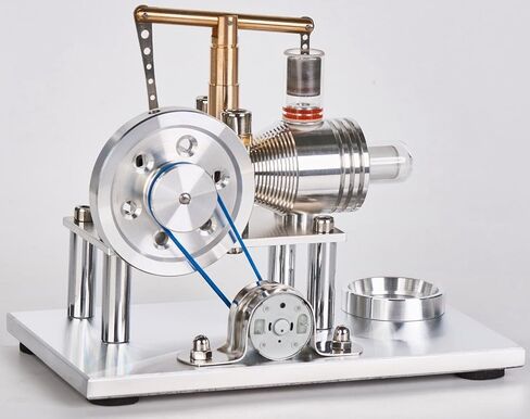 Sunnytech Hot Air Stirling Engine Motor Model Imagination Development Educational Toy Electricity Generator Colorful LED SC (SC02M) in Saudi Arabia