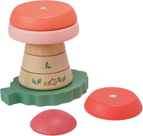 Manhattan Toy Folklore Fun-gi Magnetic Wooden Toadstool Shaped Stacking Toy for Babies 12 Months and Up in Saudi Arabia