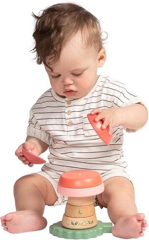 Manhattan Toy Folklore Fun-gi Magnetic Wooden Toadstool Shaped Stacking Toy for Babies 12 Months and Up in Saudi Arabia