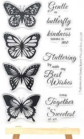 Welcome to Joyful Home 1pc Butterfly Sentiment Best Regards Rubber Clear Stamp for Card Making Decoration and Scrapbooking in Saudi Arabia