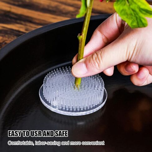 ضفدع زهرة بلاستيكية، ضفادع زهرية يابانية شفافة، بلاستيك من آيكبانا قطع زهرة كنزان، حامل ضفدع مع 3 أكواب شفط لتركيب نبات الحرف اليدوية بالزهور (2.76 بوصة / 70 مم) in Kuwait