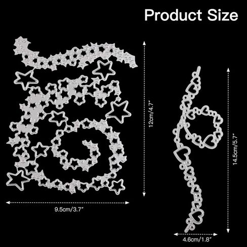 قوالب معدنية من OOTSR، قطعتا استنسلات لقلب الحب ونجوم يموت ، قالب نقش من الصلب الكربوني لصناعة البطاقات اليدوية/ تزيين الصورة/دفتر القصاصات الورقية in Kuwait
