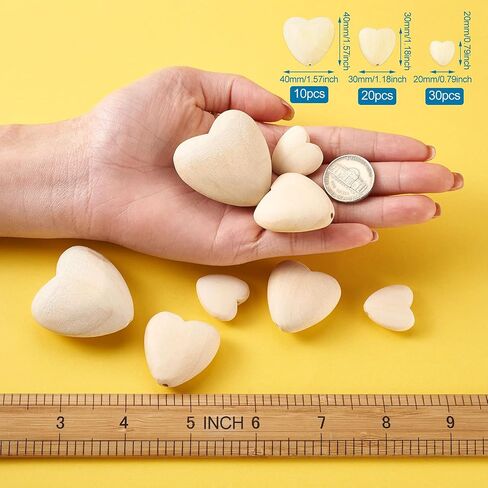 Craftdady 400 قطعة من الخرز الخشبي المكعب الطبيعي غير المكتمل فتحة كبيرة فارغة غير مطلية مربعة خشبية فضفاضة 10-16 مم لقلادة وسوار صناعة المجوهرات بنفسك in Kuwait