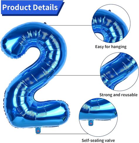 40 Inch Blue Number 1 Balloon, 1st Birthday Balloons, 11Pcs Silver Birthday Print Balloons Dark Light Blue Latex Balloons 1 Foil Balloon for Baby Boy Girl 1st Birthday Party Decorations Anniversary in Saudi Arabia