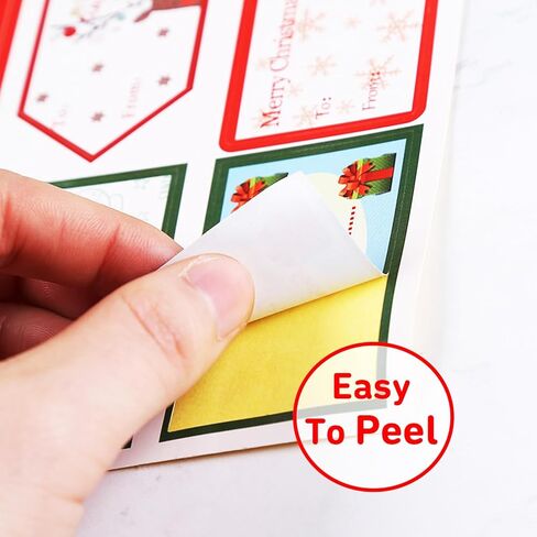 Christmas Tags Sticker Christmas Self Adhesive Name Tags Stickers Holiday Present Labels in Kuwait