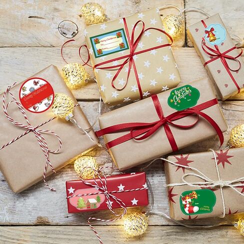 Christmas Tags Sticker Christmas Self Adhesive Name Tags Stickers Holiday Present Labels in Kuwait