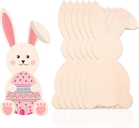 6 قطع 11 بوصة عيد الفصح الأرنب القواطع الخشبية غير الانتهاء من قطع الأرنب الخشبية شكل الأرنب الحرفية العلامات عيد الفصح الربيع الخشب الأرنب شريحة زخرفة لعيد الفصح الربيع ديكور المنزل الصف diy الحرفية in Kuwait