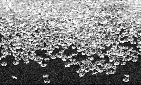 10000 pieces of 4.5mm transparent diamond crystal acrylic gemstone wedding table scattering gemstone vase beads for table center vase filling bride shower decoration (10000PC, White) in Saudi Arabia