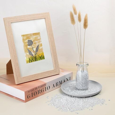10000 pieces of 4.5mm transparent diamond crystal acrylic gemstone wedding table scattering gemstone vase beads for table center vase filling bride shower decoration (10000PC, White) in Saudi Arabia