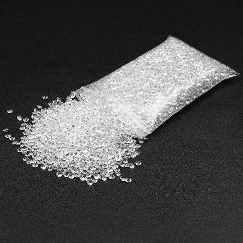 10000 pieces of 4.5mm transparent diamond crystal acrylic gemstone wedding table scattering gemstone vase beads for table center vase filling bride shower decoration (10000PC, White) in Saudi Arabia