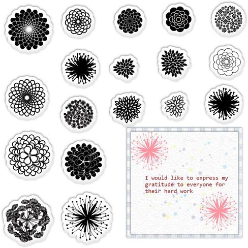 LANGFON Flowers Clear Stamps for Card Making Decorative Dandelion Daisy Flower Background Transparent Silicone Stamps for DIY Scrapbooking Supplies Embossing Paper Card Album Decoration Craft in Kuwait