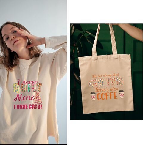 7 قطع لمحبي خياطة اللحف بالكي على التيشيرتات - لمحبي اللحف الناقل للحرارة من الفينيل الناقل للحرارة - ملصقات الكي على التيشيرتات والملابس والقبعات والوسائد وحقائب الظهر للنساء in Kuwait