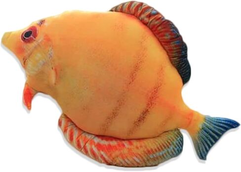 زد اكس ام بيدينغز لعبة وسادة محشوة على شكل سمكة استوائية مقاس 15.7 انش، هدية للاطفال بلون اصفر in Kuwait