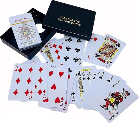 بطاقات لعب بلاستيكية من كيديفو، مقاومة للماء ومرنة، لعبة حفلات بطاقات البوكر (عبوة من مكتب واحد) حزمة من مكتب واحد متعدد الألوان in Kuwait