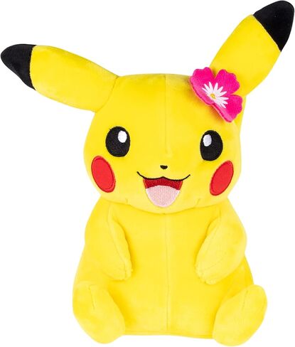 Pokémon 8" Pikachu with Flower Plush - Officially Licensed - Quality & Soft Stuffed Animal Toy - Add Pikachu to Your Collection! - Great Gift for Kids, Boys, Girls & Fans of Pokemon in Saudi Arabia