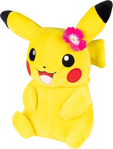 Pokémon 8" Pikachu with Flower Plush - Officially Licensed - Quality & Soft Stuffed Animal Toy - Add Pikachu to Your Collection! - Great Gift for Kids, Boys, Girls & Fans of Pokemon in Saudi Arabia