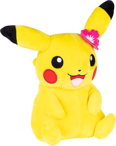 Pokémon 8" Pikachu with Flower Plush - Officially Licensed - Quality & Soft Stuffed Animal Toy - Add Pikachu to Your Collection! - Great Gift for Kids, Boys, Girls & Fans of Pokemon in Saudi Arabia