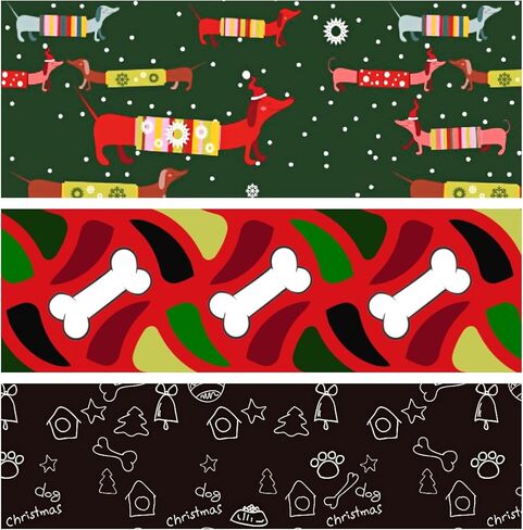 مجموعات ورق التغليف المطوية من K-Kraft (مطبوعات كلب عيد الميلاد و15 علامة عظمية) in Kuwait